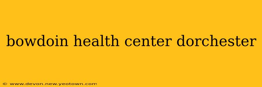 bowdoin health center dorchester