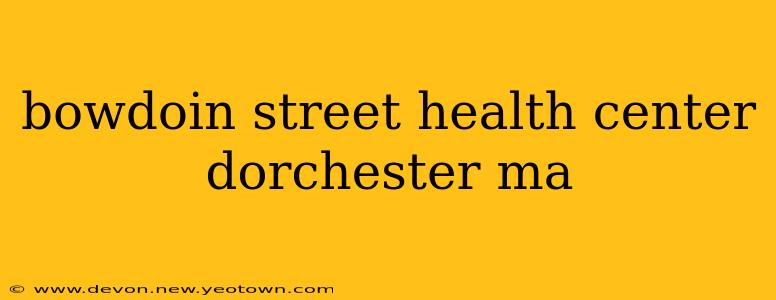 bowdoin street health center dorchester ma