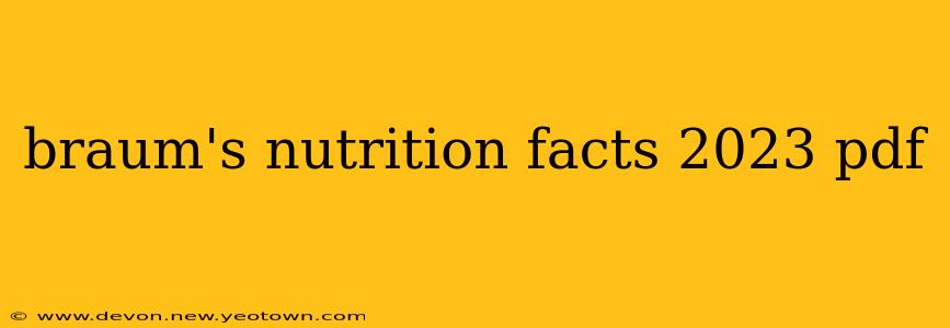 braum's nutrition facts 2023 pdf