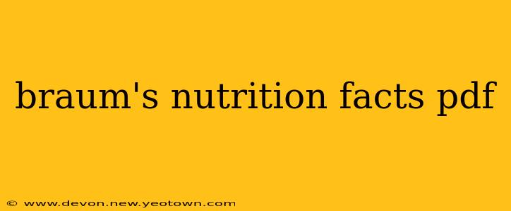 braum's nutrition facts pdf