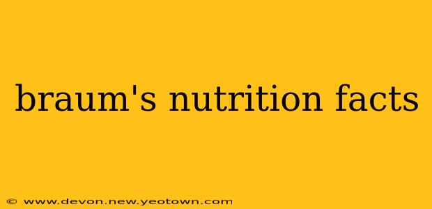 braum's nutrition facts