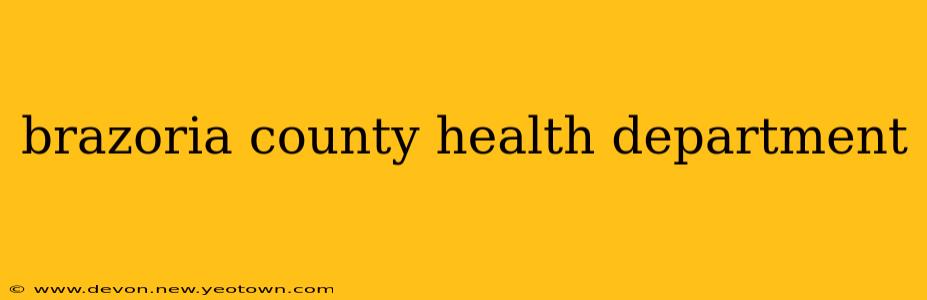 brazoria county health department