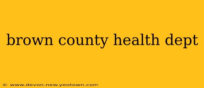 brown county health dept