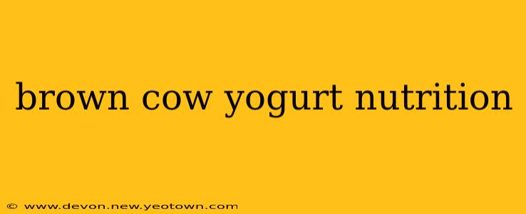 brown cow yogurt nutrition