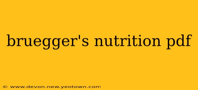 bruegger's nutrition pdf