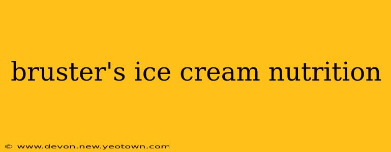 bruster's ice cream nutrition