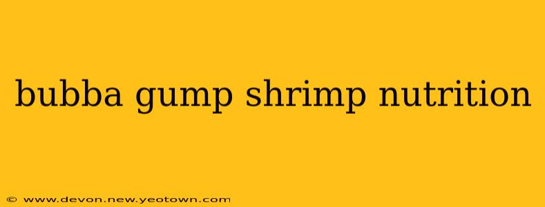 bubba gump shrimp nutrition