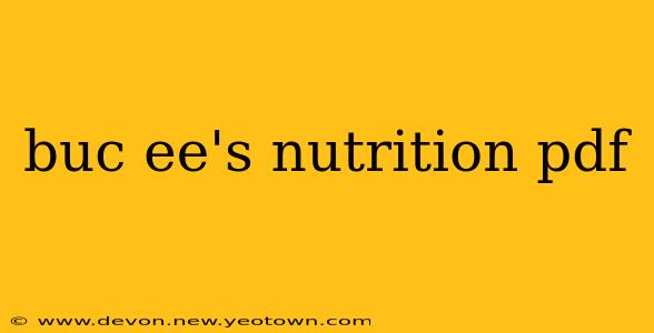 buc ee's nutrition pdf