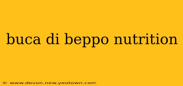 buca di beppo nutrition