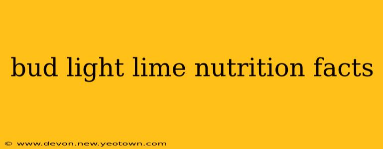 bud light lime nutrition facts