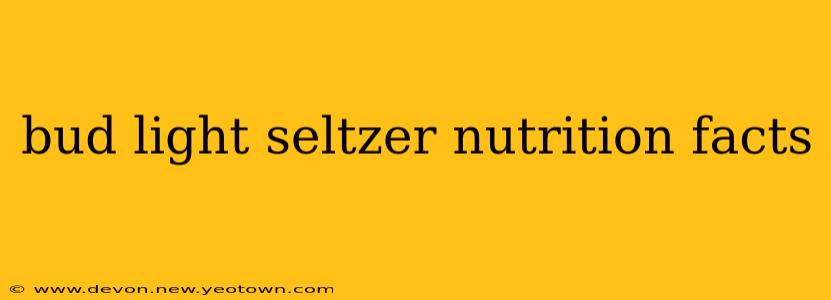 bud light seltzer nutrition facts