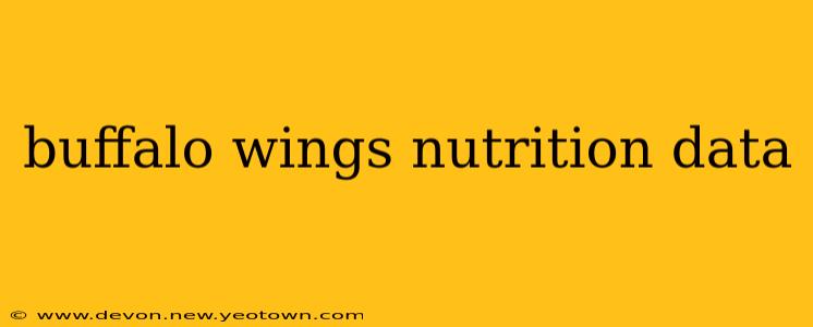 buffalo wings nutrition data