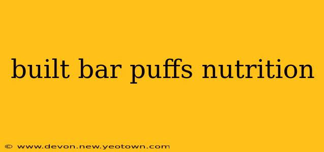 built bar puffs nutrition