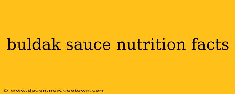 buldak sauce nutrition facts