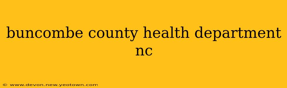 buncombe county health department nc
