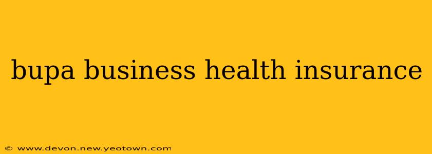 bupa business health insurance