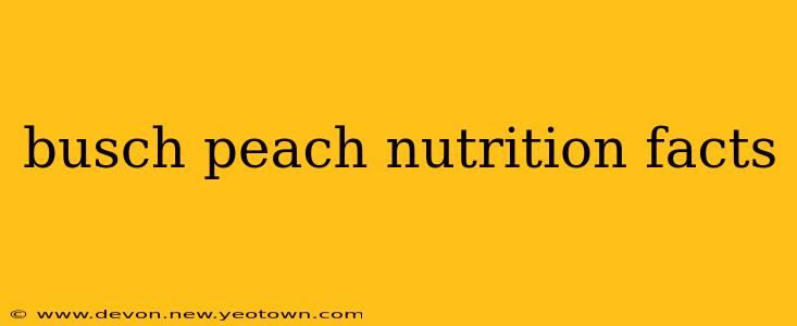 busch peach nutrition facts