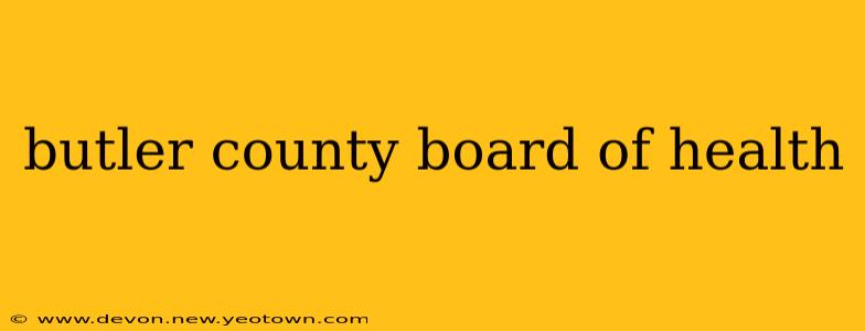 butler county board of health