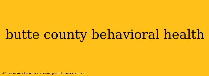 butte county behavioral health