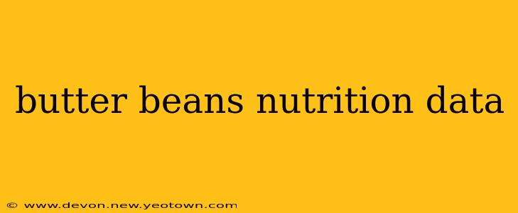butter beans nutrition data