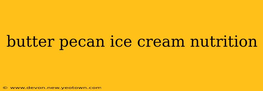 butter pecan ice cream nutrition