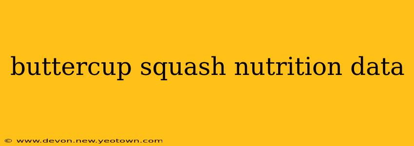 buttercup squash nutrition data