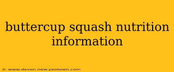 buttercup squash nutrition information