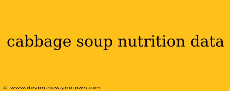 cabbage soup nutrition data