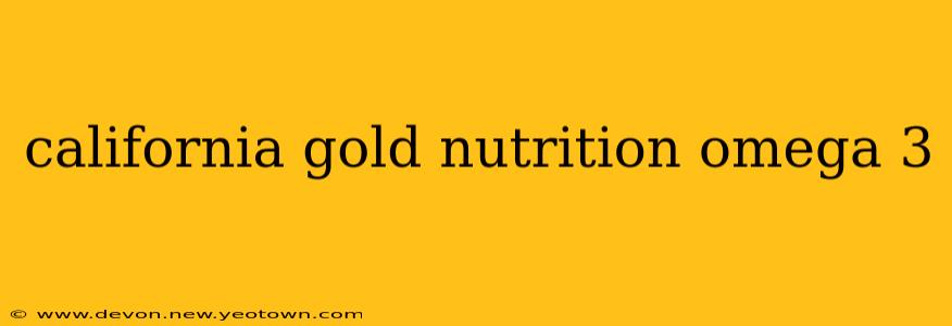 california gold nutrition omega 3