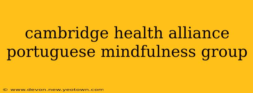 cambridge health alliance portuguese mindfulness group