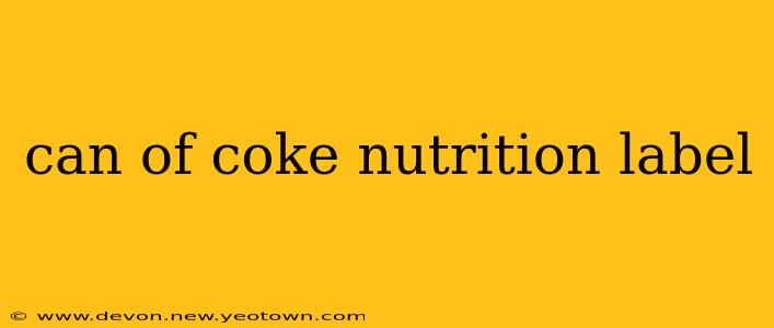 can of coke nutrition label