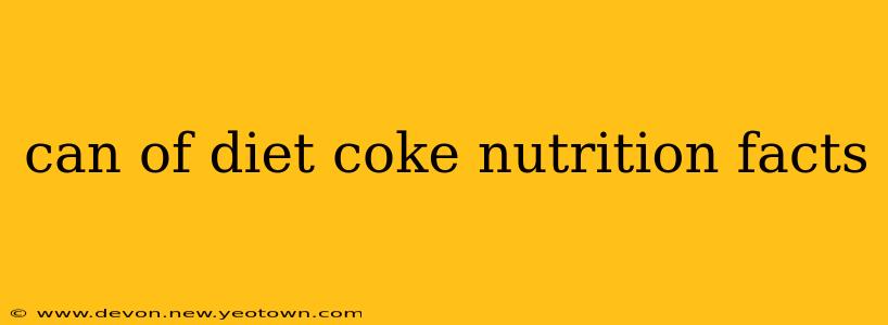 can of diet coke nutrition facts