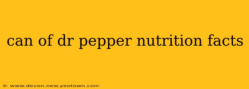 can of dr pepper nutrition facts