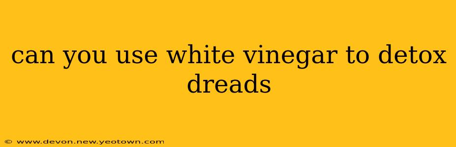 can you use white vinegar to detox dreads