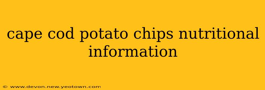 cape cod potato chips nutritional information
