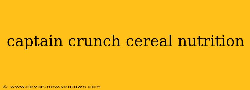 captain crunch cereal nutrition