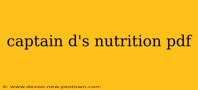 captain d's nutrition pdf