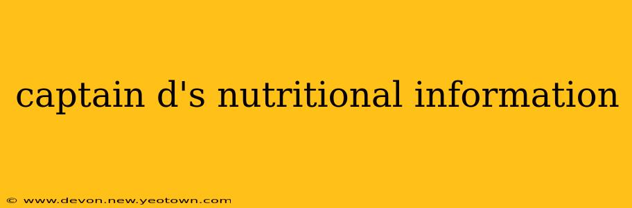 captain d's nutritional information
