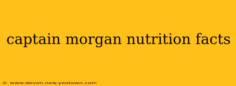 captain morgan nutrition facts