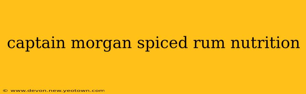captain morgan spiced rum nutrition
