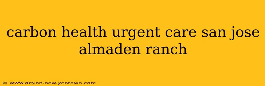 carbon health urgent care san jose almaden ranch