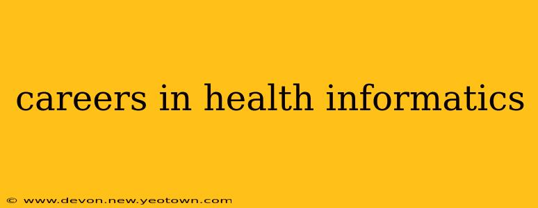 careers in health informatics