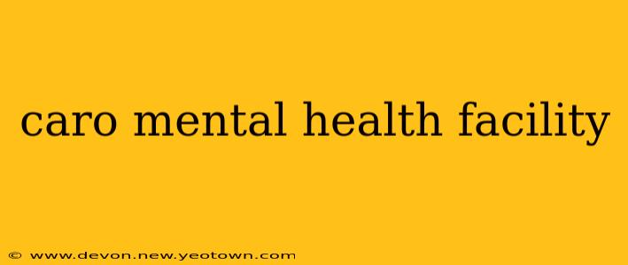 caro mental health facility