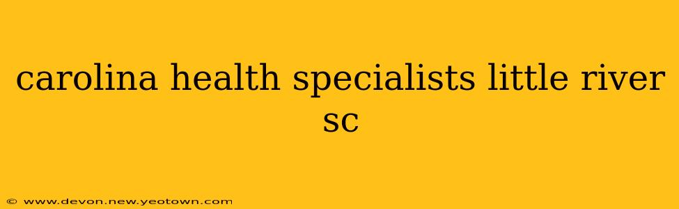 carolina health specialists little river sc