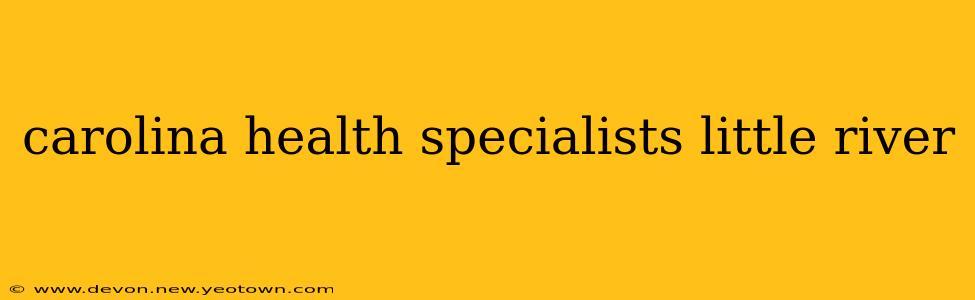 carolina health specialists little river