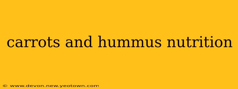 carrots and hummus nutrition
