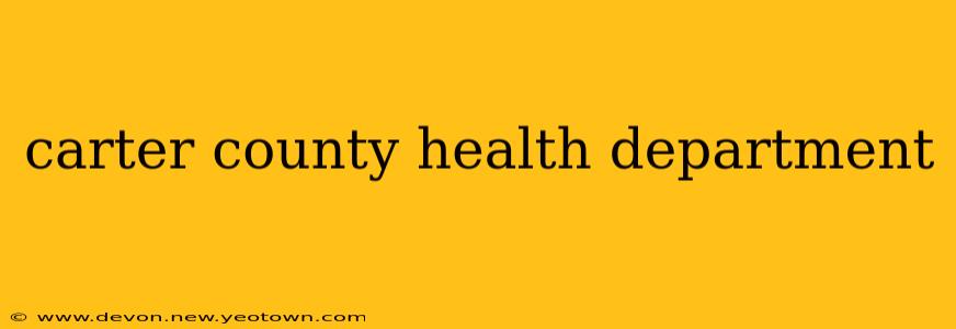 carter county health department