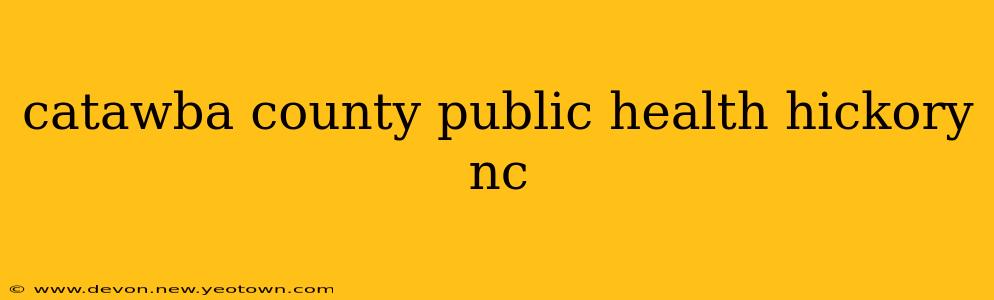 catawba county public health hickory nc