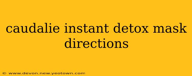 caudalie instant detox mask directions