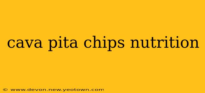 cava pita chips nutrition